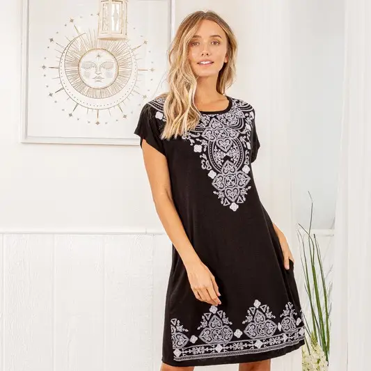 2 gemini chicks - Damask dress - keyhole